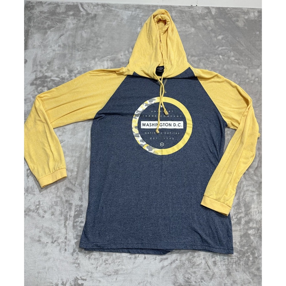 Salt Creek Men's‎ Hoodie Size XL Blue & Yellow Washington DC Long Sleeve EUC